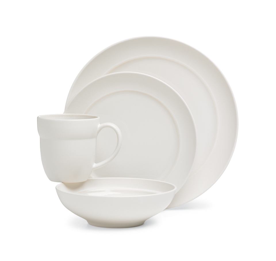 Dansk Dinnerware, Tera White 4 Piece Place Setting   Casual Dinnerware