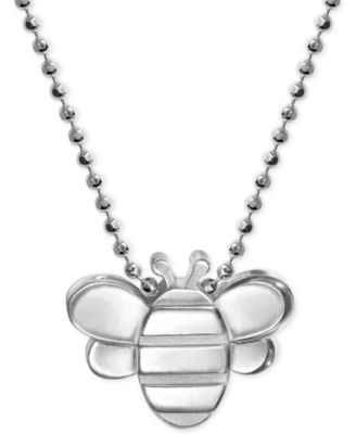 Alex Woo Bumble Bee Pendant Necklace in 