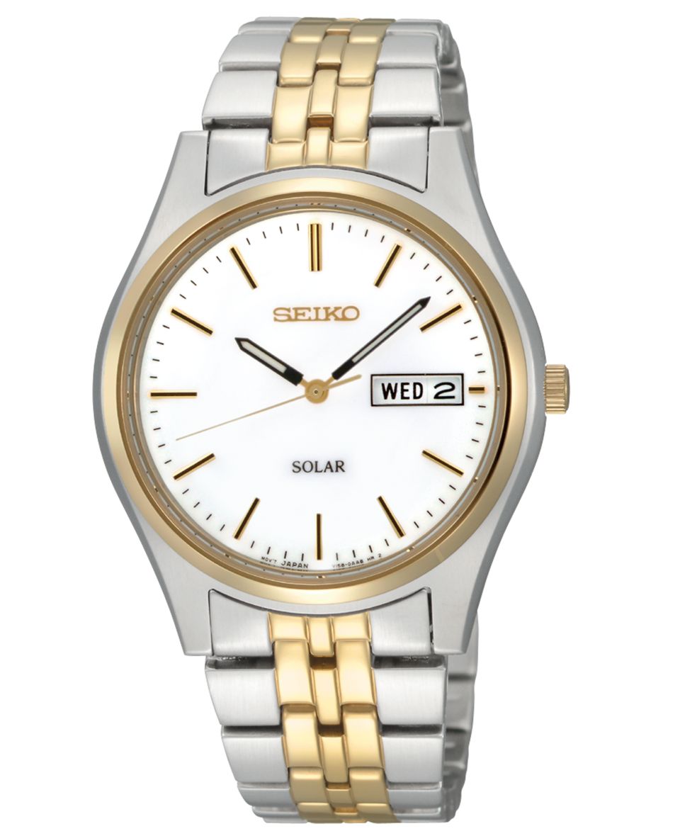 Seiko Watch, Mens Two Tone Stainless Steel Bracelet 39mm SGEG08   All