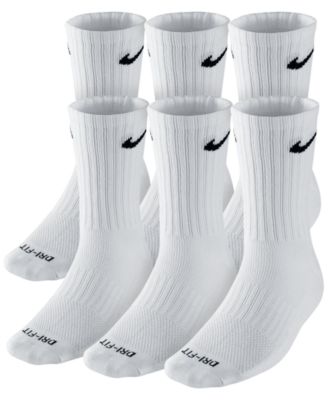 Nike Men's Socks, Dri Fit Crew 6 Pairs 