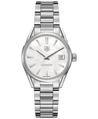 Women's Swiss Lady Carrera Stainless Steel Bracelet Watch 32mm