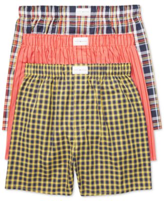 3 Pack Woven Cotton Boxers 