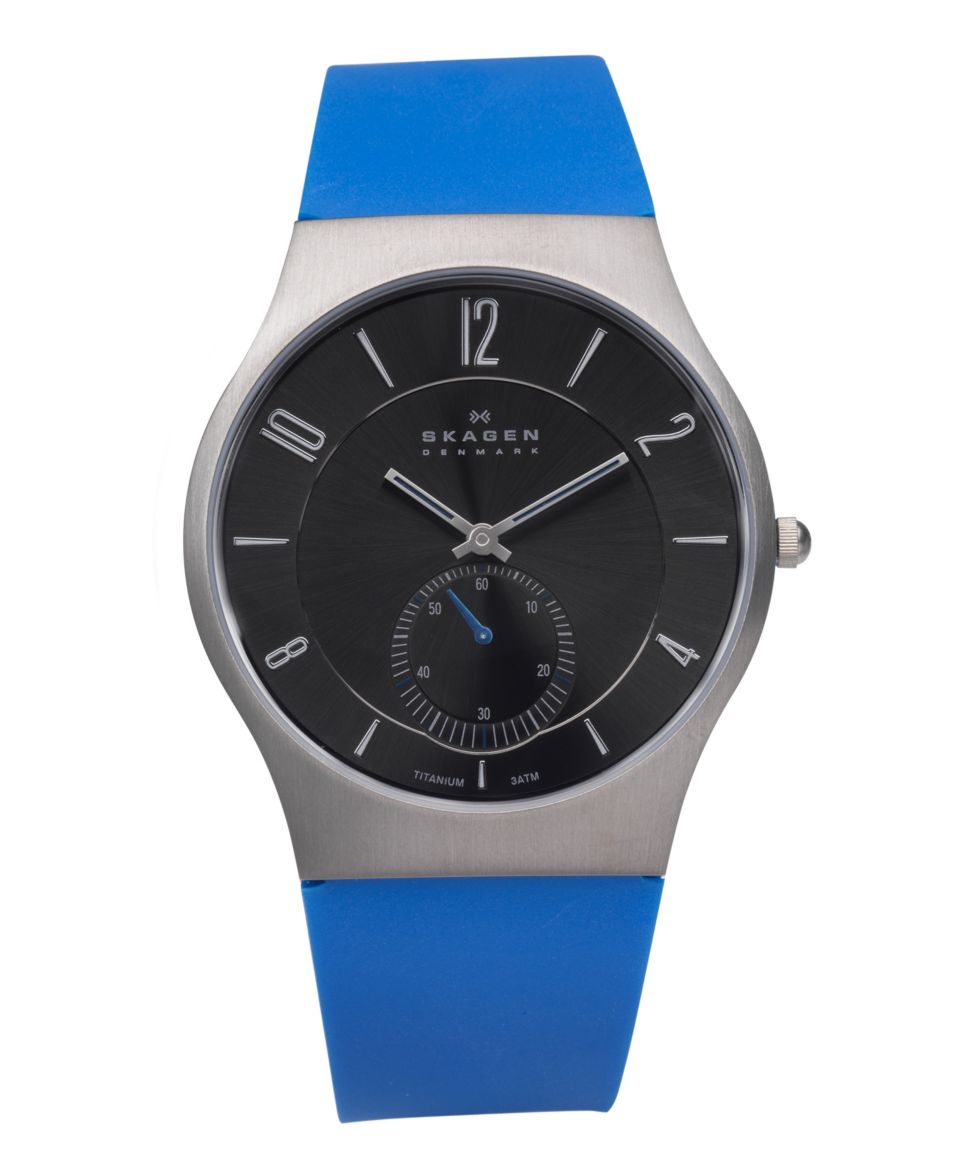 Skagen Denmark Watch, Mens Blue Silicone Strap 805XLTRN   Watches   Jewelry & Watches