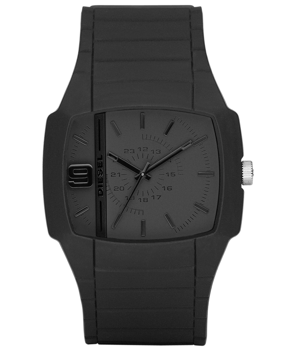 Diesel Watch, Black Silicone Strap 48x43mm DZ1384   All Watches