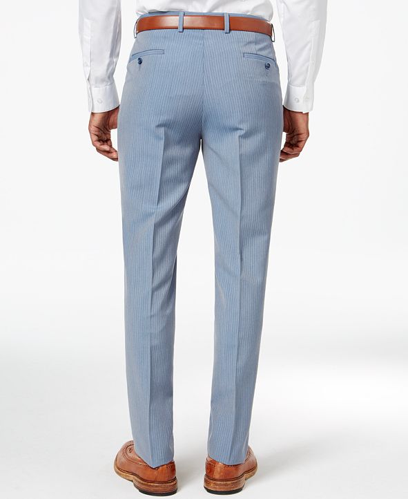 light blue pinstripe pants