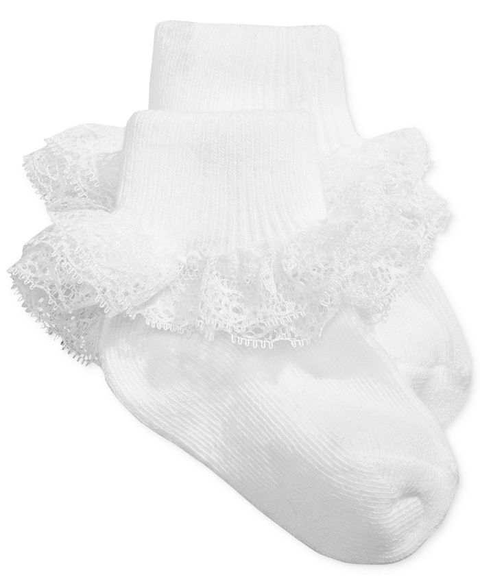 First Impressions Baby Girls 3Pack Lace Anklet LowCut Socks, Created