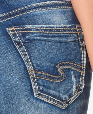 macys womens silver jeans