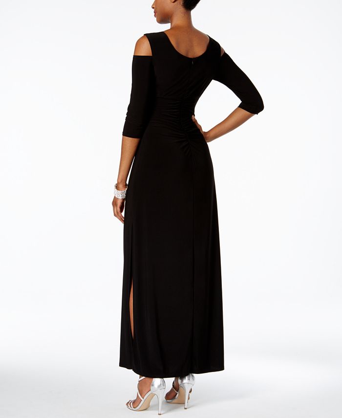 cold shoulder gown design