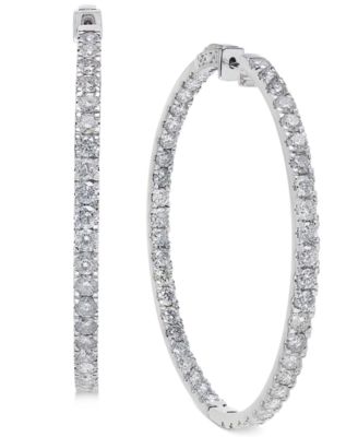 huge diamond hoop earrings