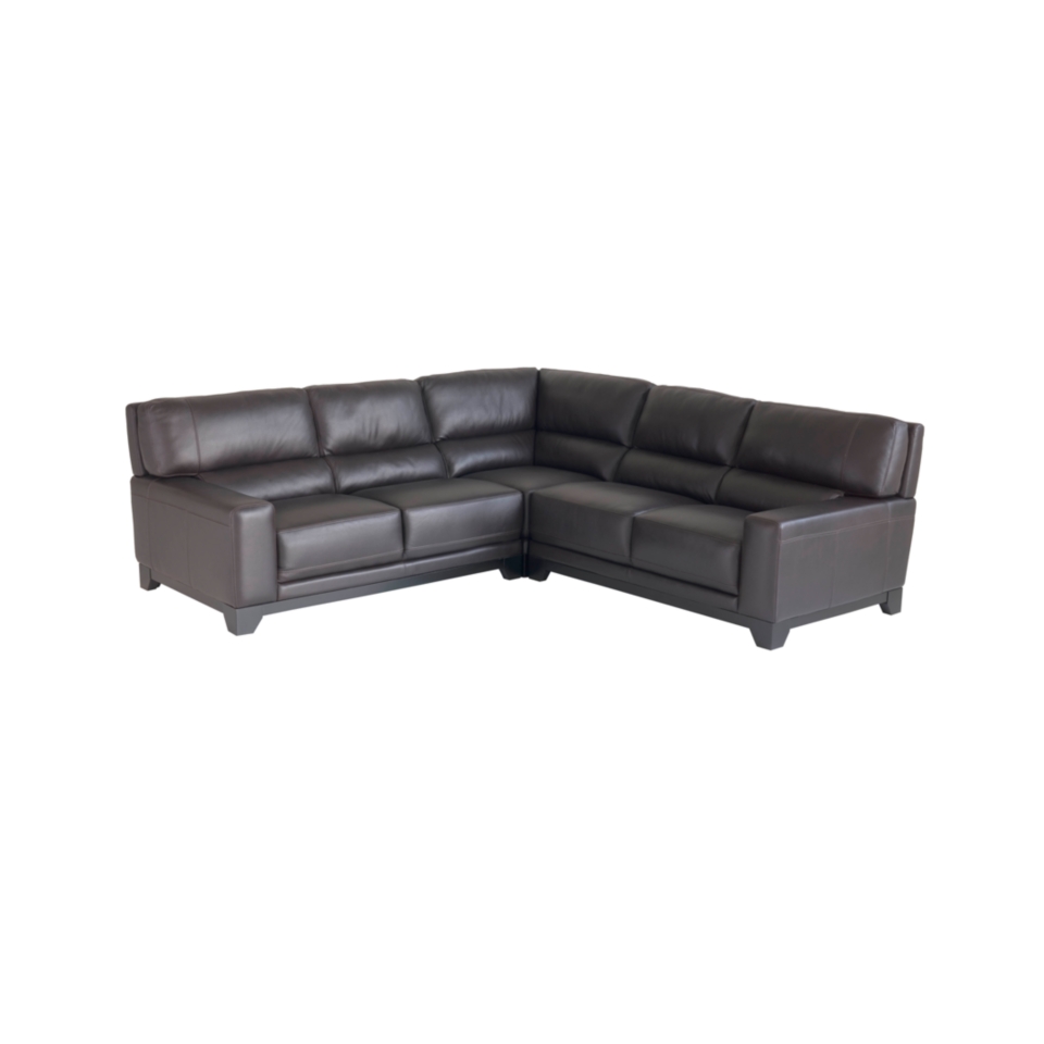 Luke Leather Sectional Sofa, 3 Piece (2 Loveseats and Corner Unit) 101