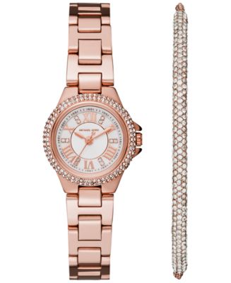 Michael Kors Women's Petite Camille Stainless Steel Bracelet Watch 26mm ...