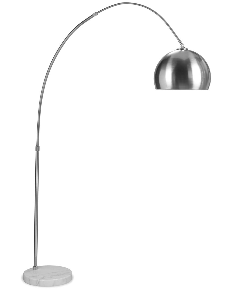 Lighting Enterprises Floor Lamp, Satin Nickel Metal Arc with Metal
