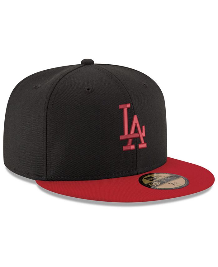 New Era Los Angeles Dodgers Black & Red 59FIFTY Fitted Cap & Reviews ...