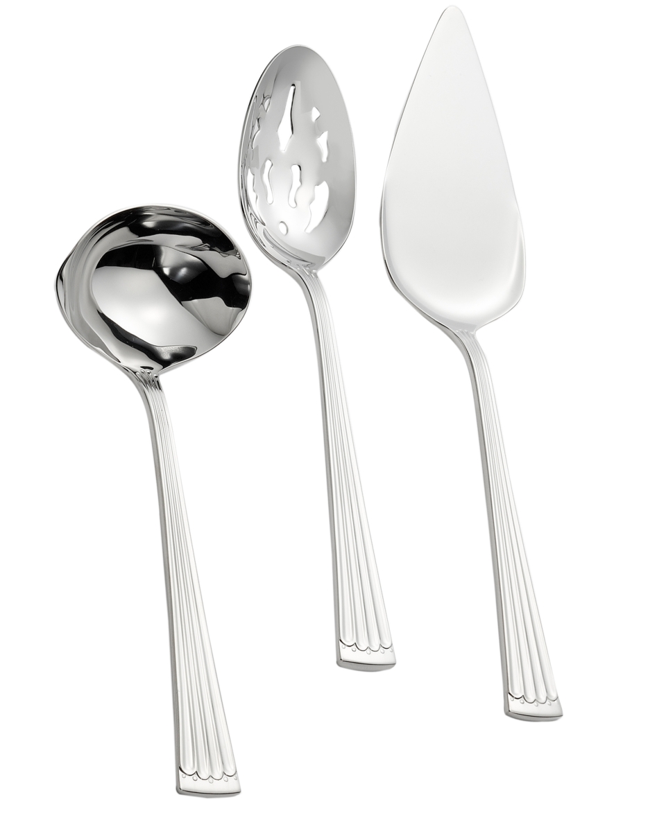 Monique Lhuillier Flatware 18/10, Dentelle 3 Piece Serving Set