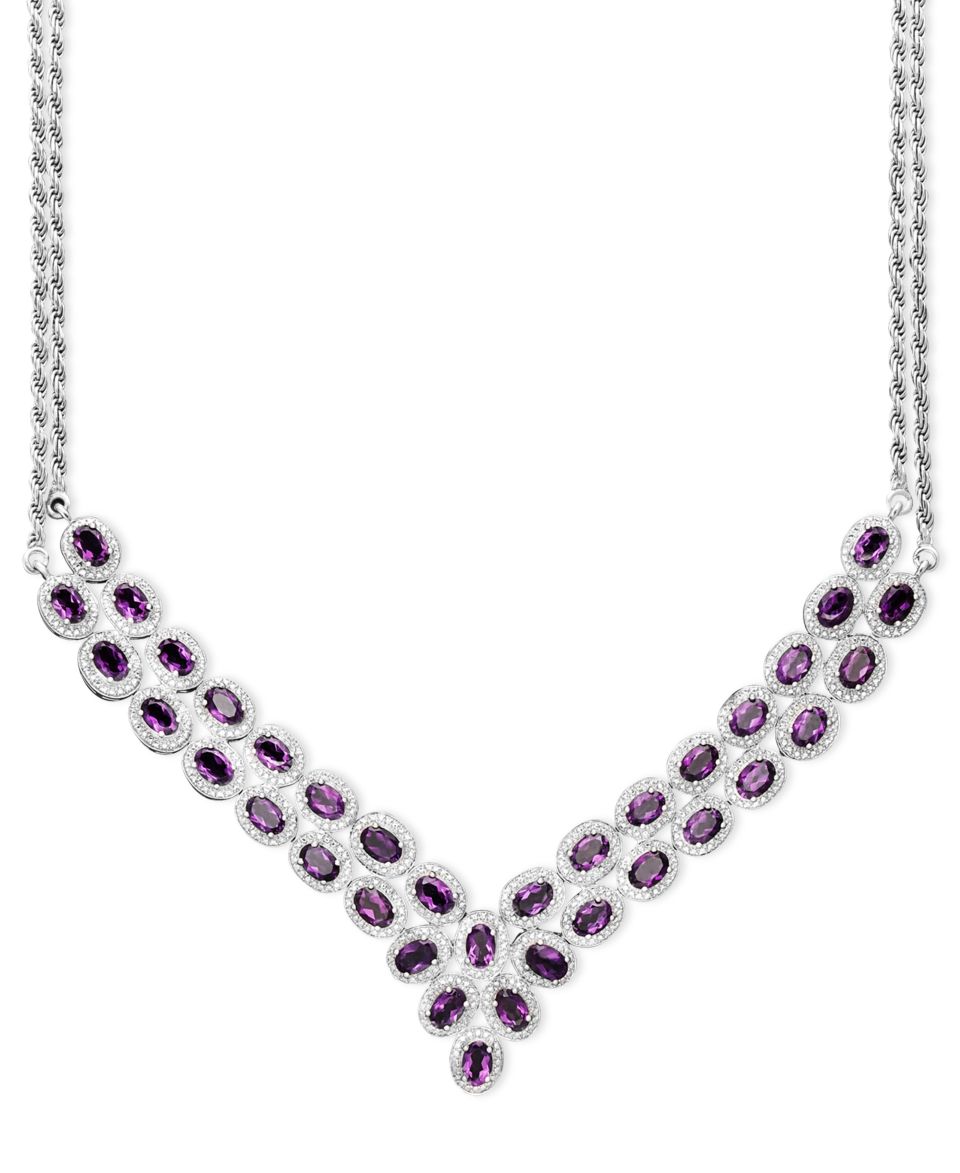 Sterling Silver Necklace, Amethyst Necklace (30 ct. t.w.)   Necklaces