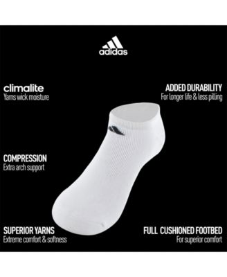 adidas men's cushioned moisture wicking socks