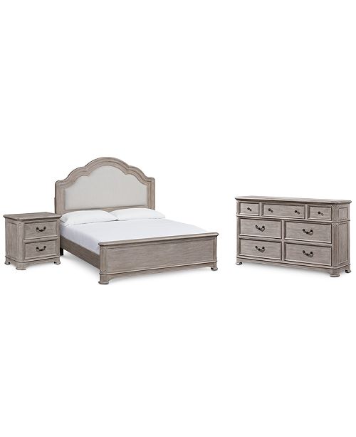 Furniture Elina Bedroom Furniture Set 3 Pc California King Bed Dresser Nightstand Created For Macy S Reviews Furniture Macy S