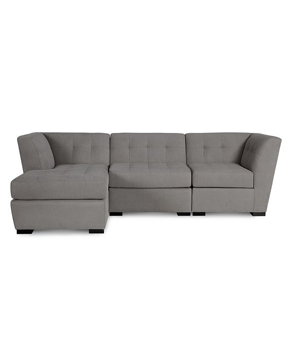 Furniture Roxanne II Performance Fabric 3Pc. Modular Sofa with Chaise, Created for Macy's