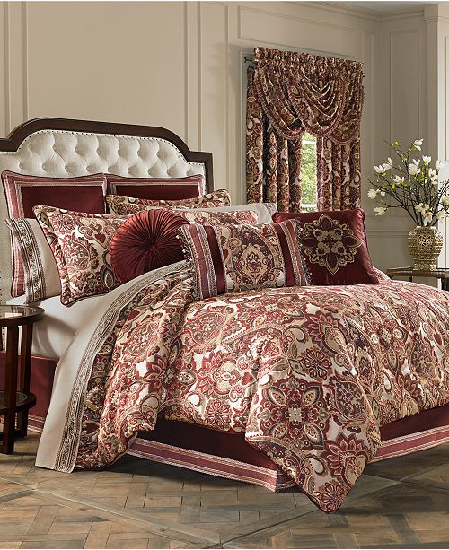 J Queen New York Rosewood Burgundy Comforter Sets Reviews Bedding Collections Bed Bath Macy S