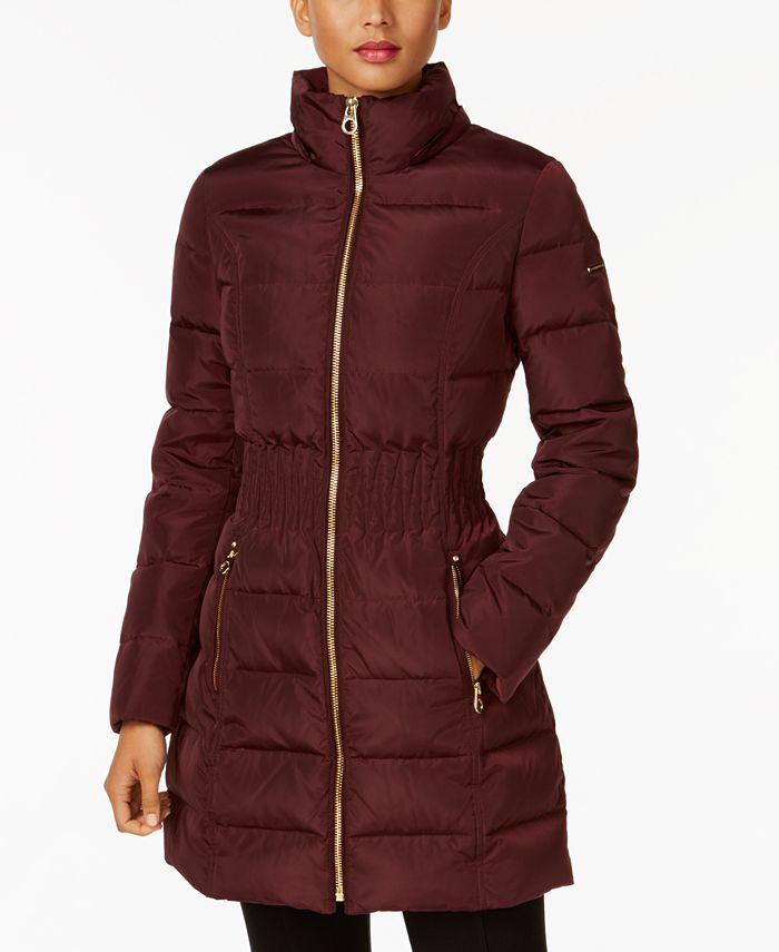 Laundry by Shelli Segal FauxFurTrim Smocked Down Coat & Reviews Coats Women Macy's