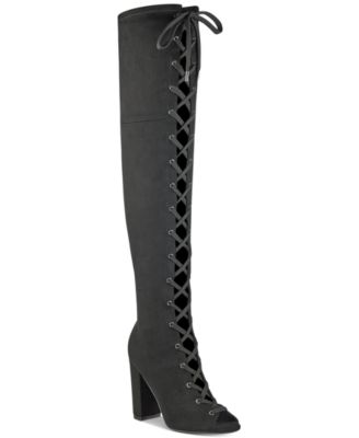 Casidi Lace-Up Over-The-Knee Boots 