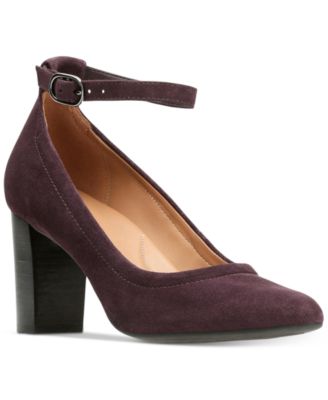 clarks heels with strap