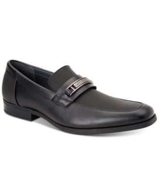 mens black leather dress loafers