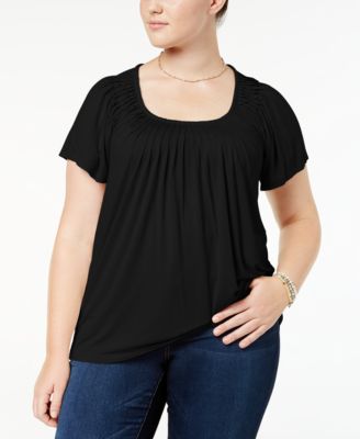 macy's style & co plus size tops