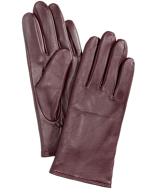 Charter Club Cashmere Lined Leather Tech Gloves, Created for Macy's