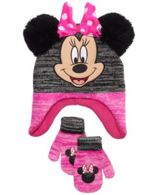 minnie mouse hat and mittens