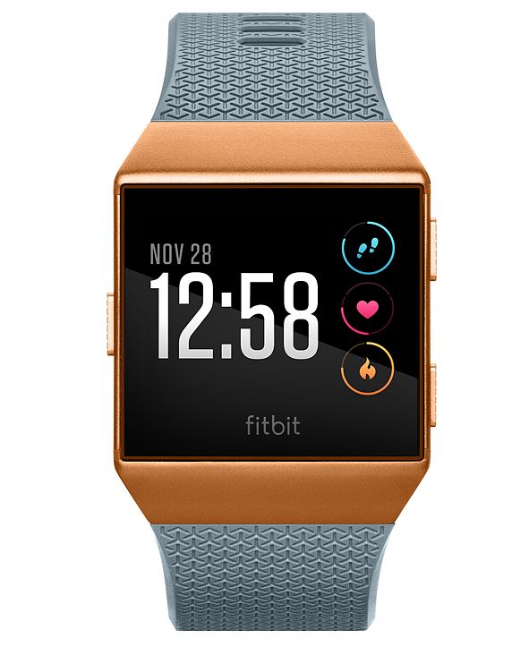 Fitbit Unisex Ionic Slate Blue Elastomer Strap Smart Watch 35x32mm & Reviews - Watches - Jewelry