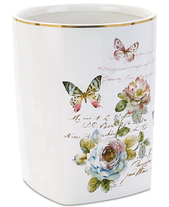 Avanti Butterfly Garden Wastebasket & Reviews Bathroom Accessories