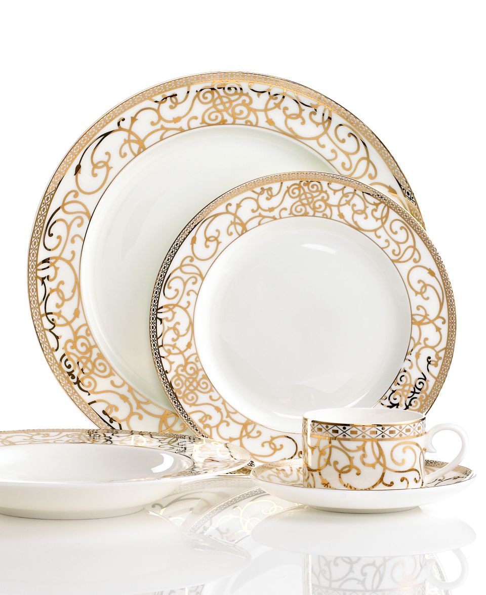 Noritake Xavier Gold Dinnerware Collection   Fine China   Dining