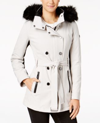 calvin klein soft shell trench coat