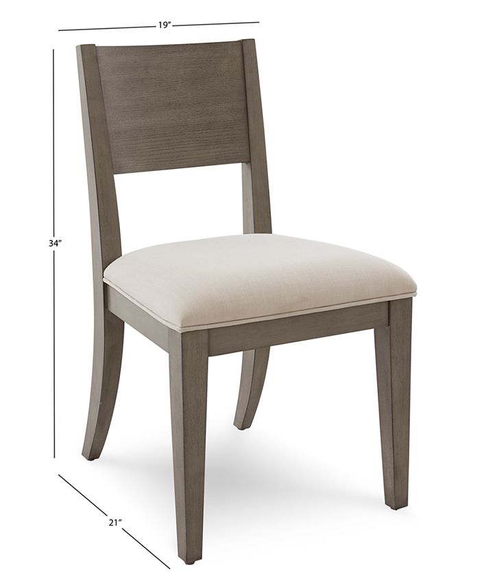 Furniture Tribeca Grey Side Chair, Created for Macy's & Reviews