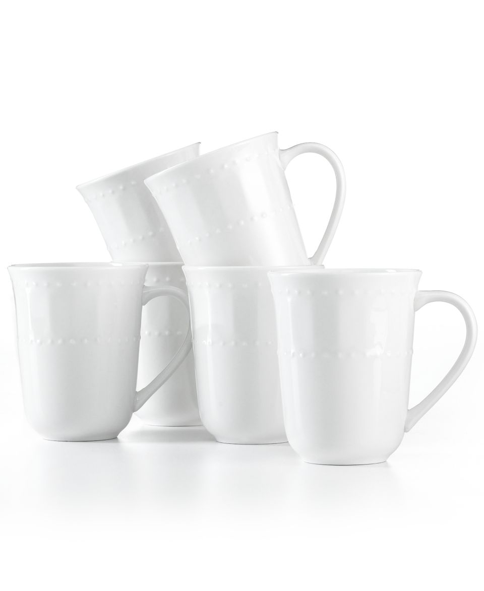 White Elements Dinnerware, Set of 6 Mugs   Casual Dinnerware   Dining