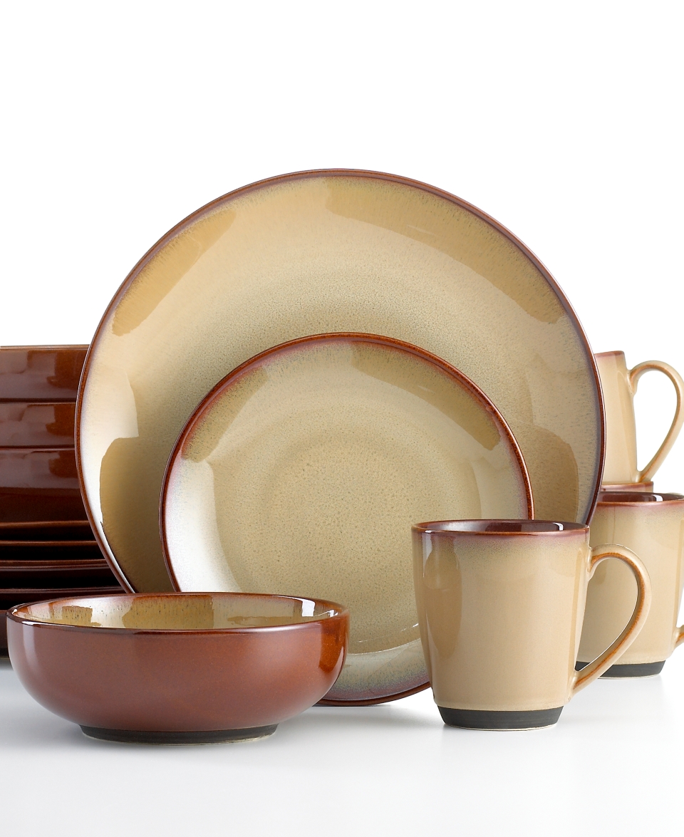 Sango Dinnerware, Nova Brown 16 Piece Set   Casual Dinnerware   Dining