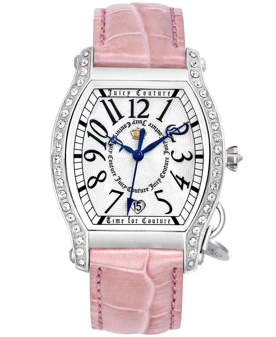 Juicy Couture Watch, Womens Dalton Pink Croc Embossed Leather Strap 1900765   Watches   Jewelry & Watches