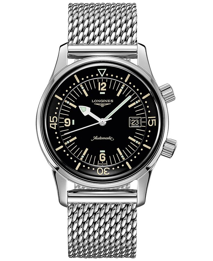longines legend diver mesh