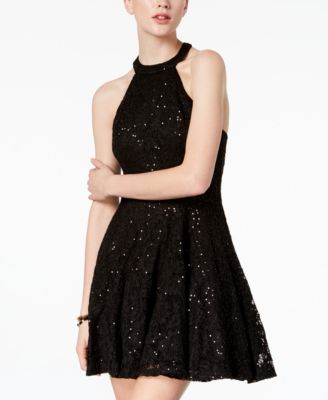 b darlin black lace dress