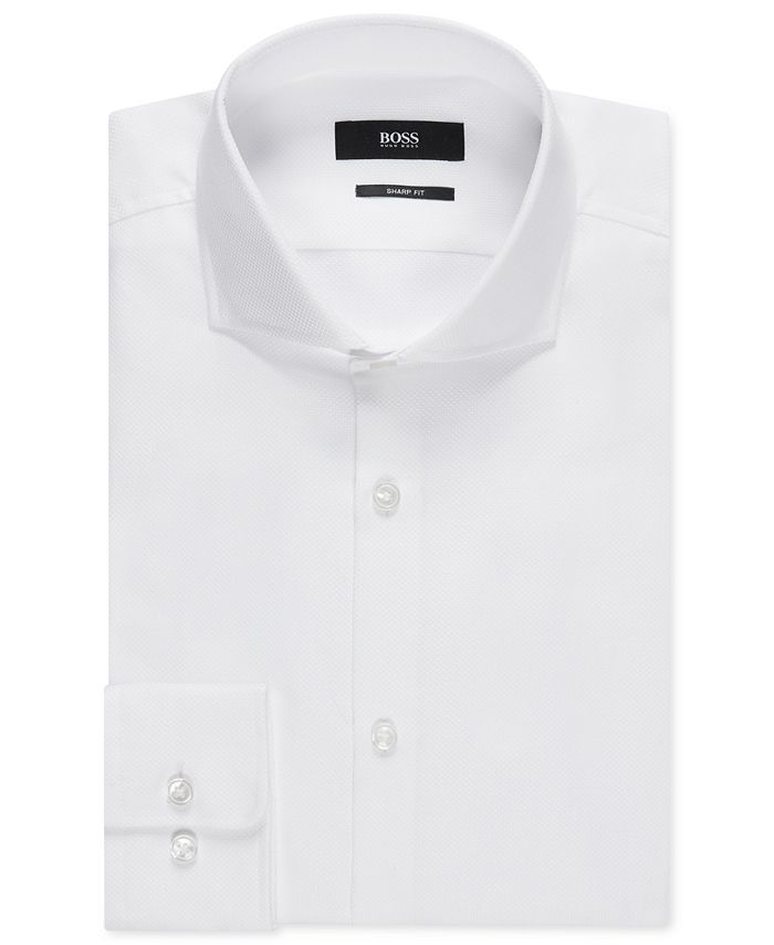 Hugo Boss BOSS Men's Sharp-Fit Cotton Oxford Dress Shirt & Reviews ...
