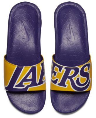 nike benassi solarsoft lakers