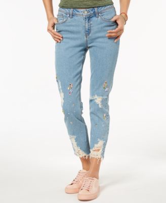 jewel embellished jeans