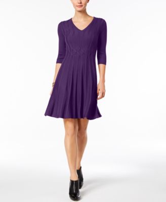 fit and flare sweater dress