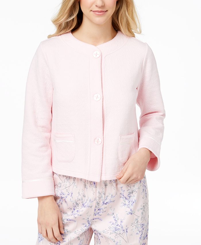 Charter Club Quilted SatinTrim Bed Jacket, Created for Macy's