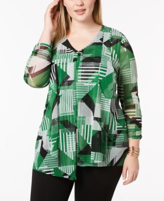 macys plus size tops alfani