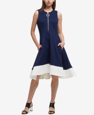 macys fit and flare dresses