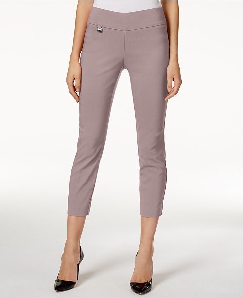 Alfani Tummy Control Pull On Capri Pants Created For Macy S Reviews Pants Leggings Women Macy S