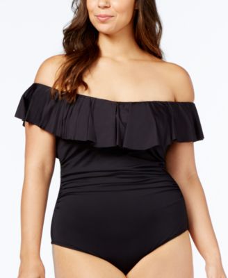 swimsuits with tummy control panel plus size