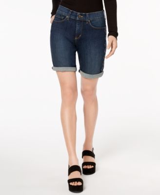 tummy control denim shorts